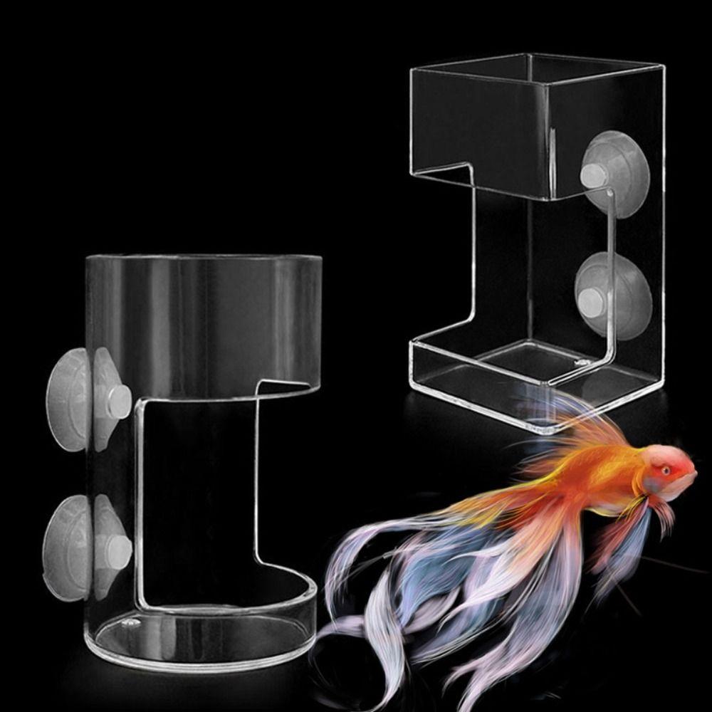 Transparent Aquarium Feeders Ring Acrylic Fish Tank Food Dispenser  for Baby Fish Shrimp