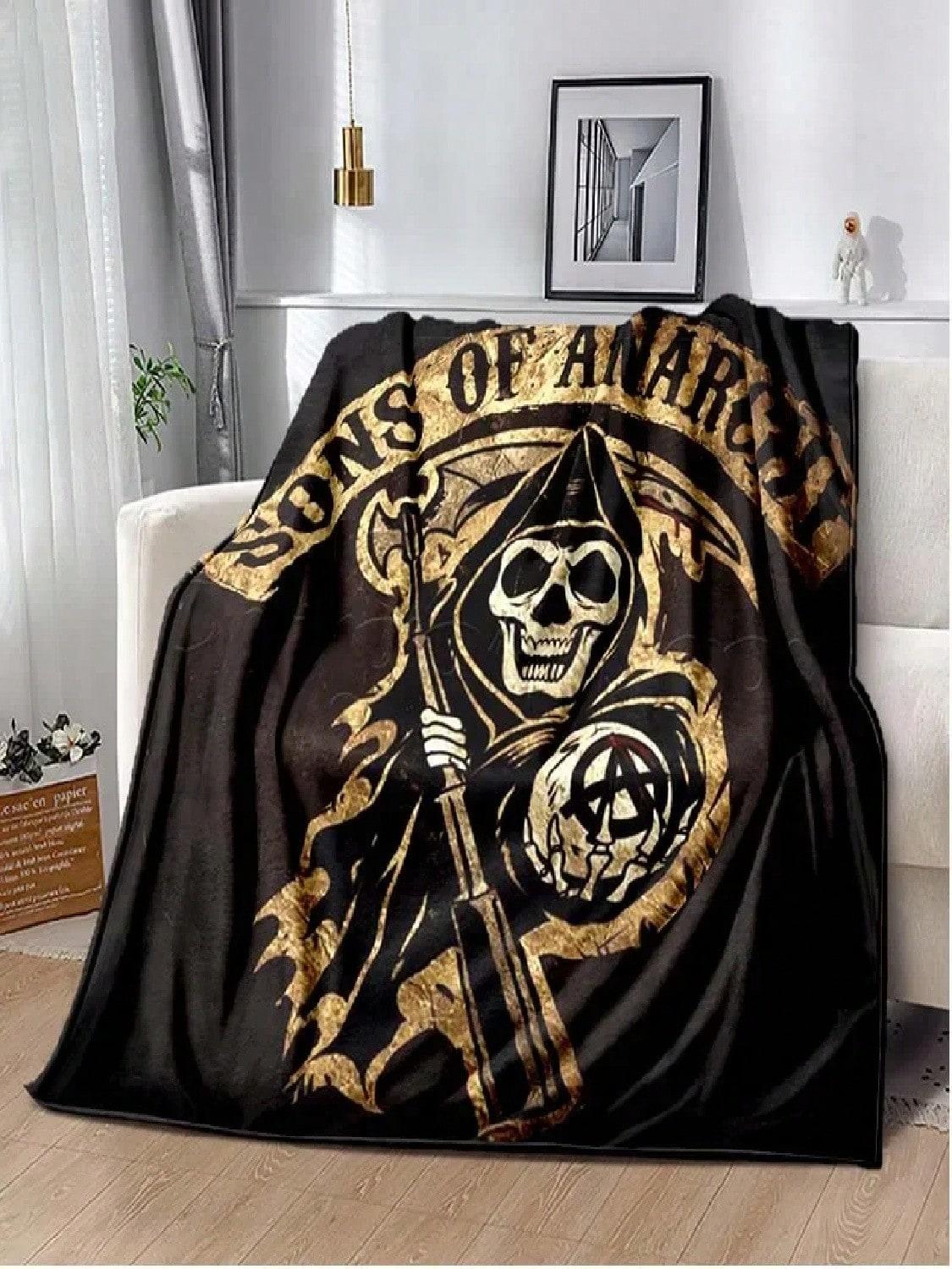 

Jax Teller SONS OF ANARCHY Charlie Hunnam Throw Blanket Shawl Cloak Bedroom Living Room Sofa Couverture Chaude Manta Caliente#Color_1,Size_150X220CM 150X220CM сірий колір