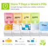Weekly Pill Organizer Arthritis Friendly, BPA Free Travel 7 Day Pill Box Case with Spring Open Design and Large Compartment