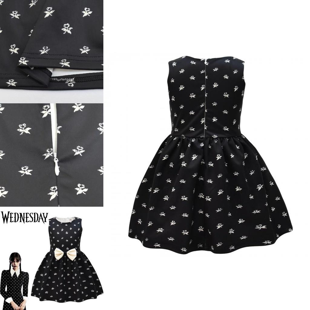 High Quality The Addams Family Wednesday Cosplay Costume For Kids