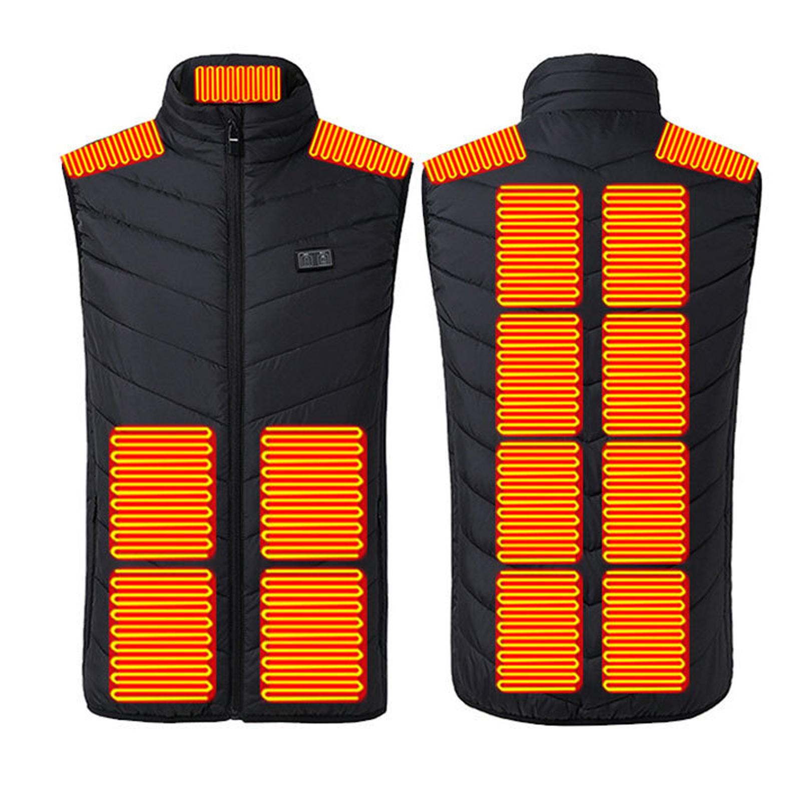 

Мужские и женские модные повседневные теплые жилеты с подогревом, однотонные XL чёрный