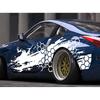 2PCS Car Door Side Stickers Car Livery Honeycomb Stripes Graphics Styling Vinyl Full Body Decor Decals Auto Tuning Accessories