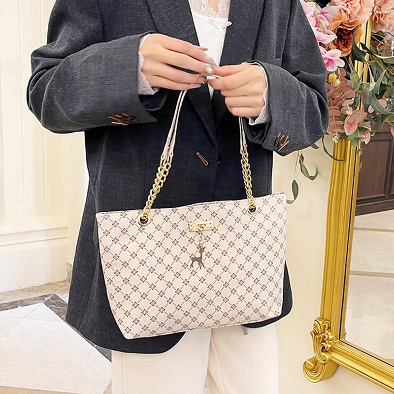 Nákupní tašky pro ženy PU kůže potištěná kabelka osobnost velká kapacita podpažní taška přes rameno designová taška