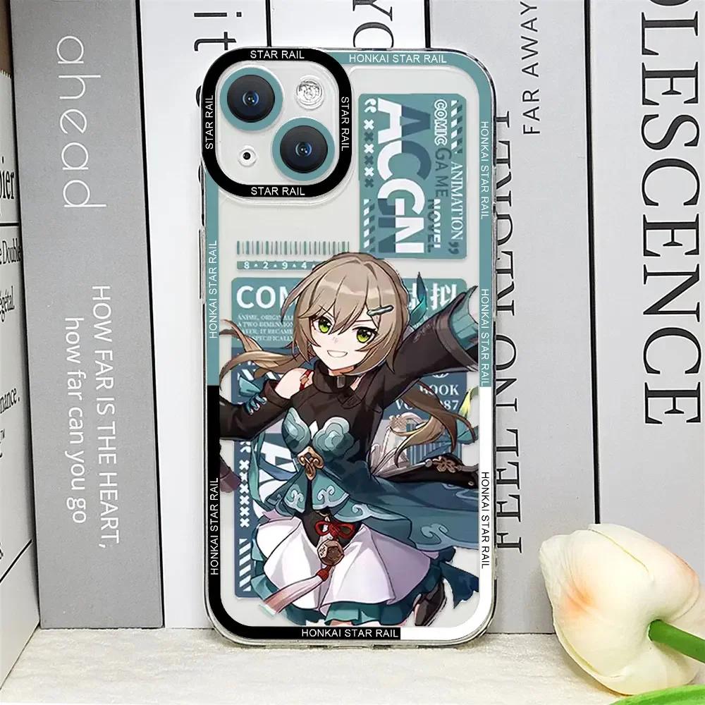 

Honkai Star Rail Phone Case for IPhone 16 15 14 13 12 11 Pro Max Mini Soft Covers for IPhone X XS MAX 8 7 Plus SE2 Clear Fundas For iPhone 15 ProMax