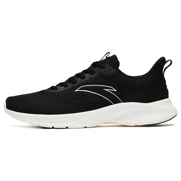 New Anta Running Collection Durable Breathable Low Top Running Shoes Black White 112325576-2