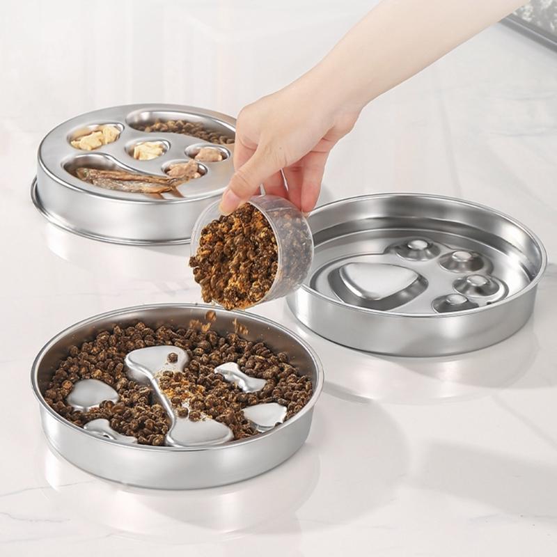 Slow Feeder Dog Bowl,Slow Feeder Stainless Steels Metal Dog Dish to Slow Eating Slow Feeding Dog Bowl for Small Breeds