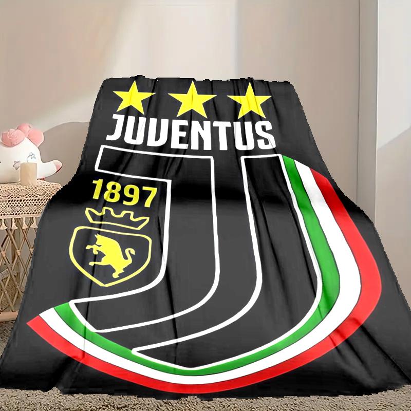 1 Stück Juventus Fußballclub Decke, Gemütliche Bedruckte Überwurfdecke, Ein Herzliches Geschenk für Ihre Familie und Freunde