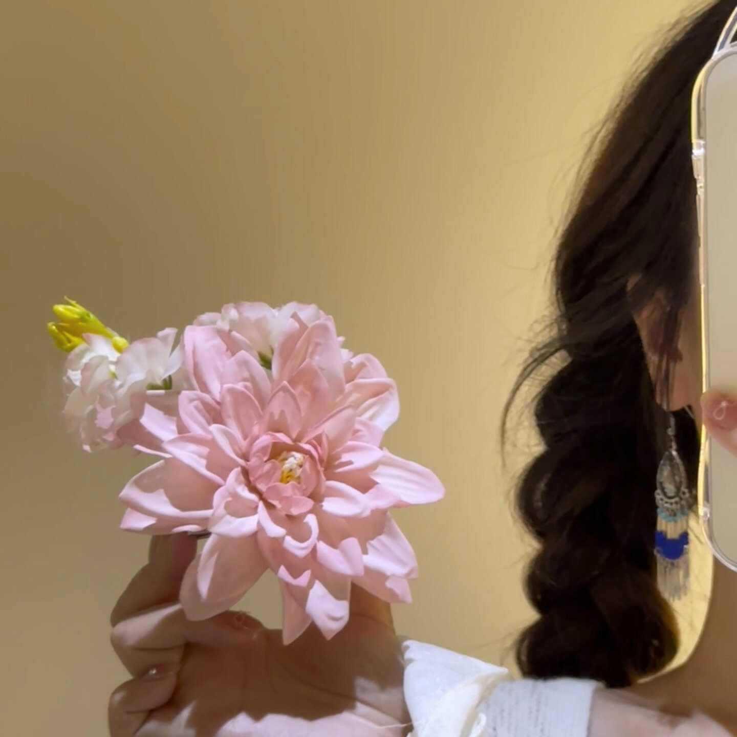 Hibiscus Silk Flower Hair Clips - Chinese Style Hanfu Accessories for Women