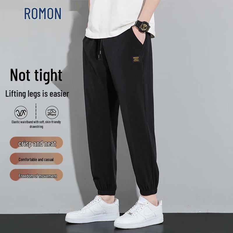 ROMON Men s Ice Silk Casual Sports Pants 4XL
