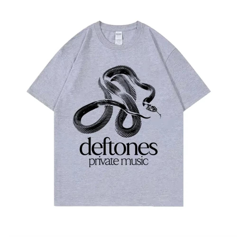2026 Limited Alternative Metal Rock Band Deftones Private Music Snake Graphic T Shirts Men Women Vintage Oversized T-shirt Streetwear