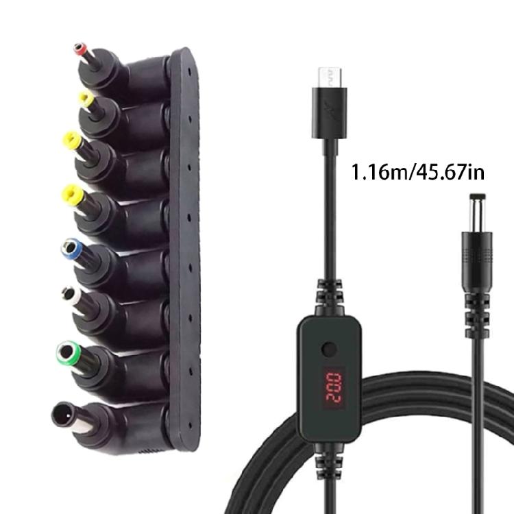 DC5521 Power Adapter 8 Adapters for Security Camera Routers and Laptops 5.5x2.1mm Female to Male Barreled Plug