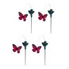Set of 4 Solar Beautiful Dancing Butterfly Stakes Ornaments