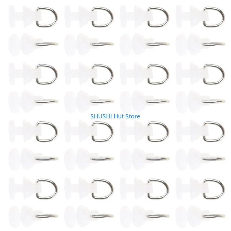 100 Stück Vorhangschienen-Zubehör Gleiter Vorhangschienen-Läufer Rollen Haken D57B