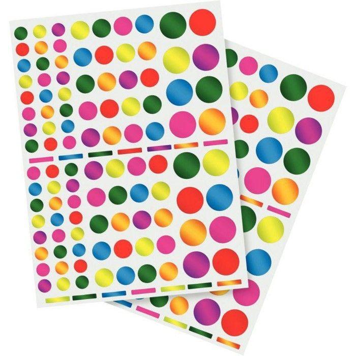 Gommettes Rond 624 pastilles métallisées