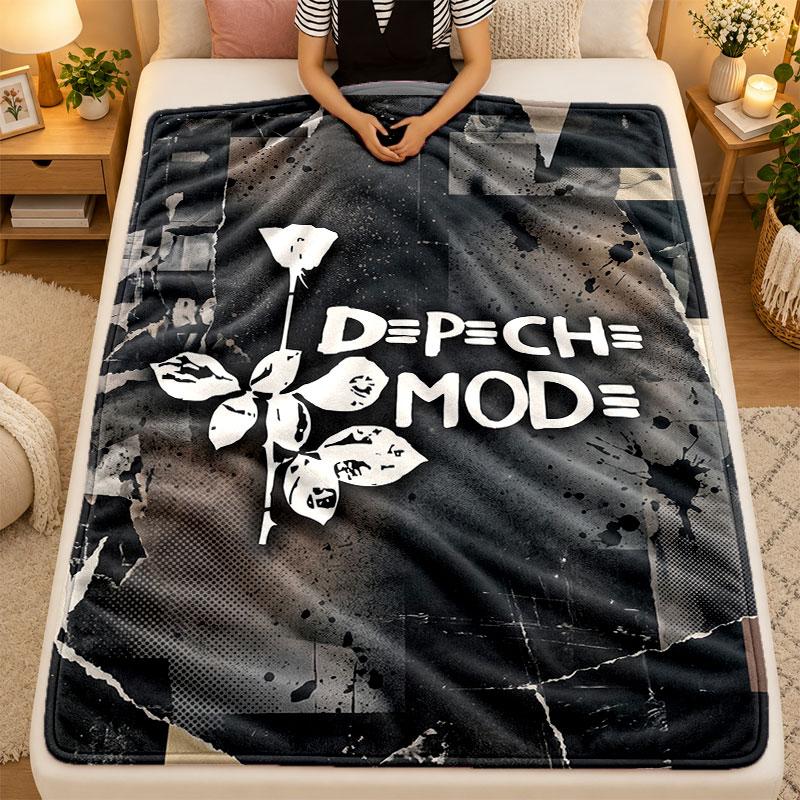 Flannel BlanketDepeche Mode Warm Soft Throw Blanket for Indoor Sofa Bed Living Room Use