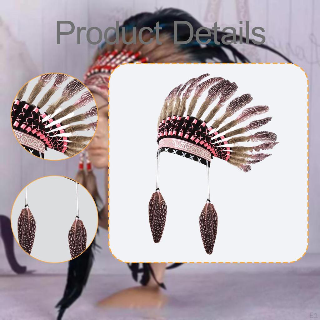 Feather Headdress Accessories Headwear for Cosplay Dance Stage Show