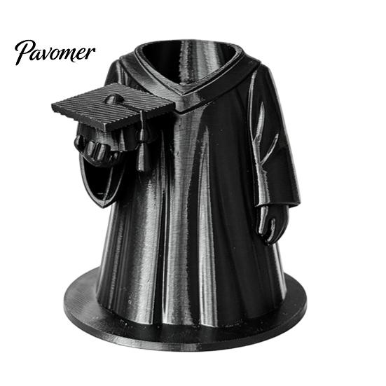 Creative Pen Holder Design Graduation Gown Holder, 3D Printed Grad Pencil Cup, Office Desktop Teacher Gift Organizer for Pens, Makeup Brushes,