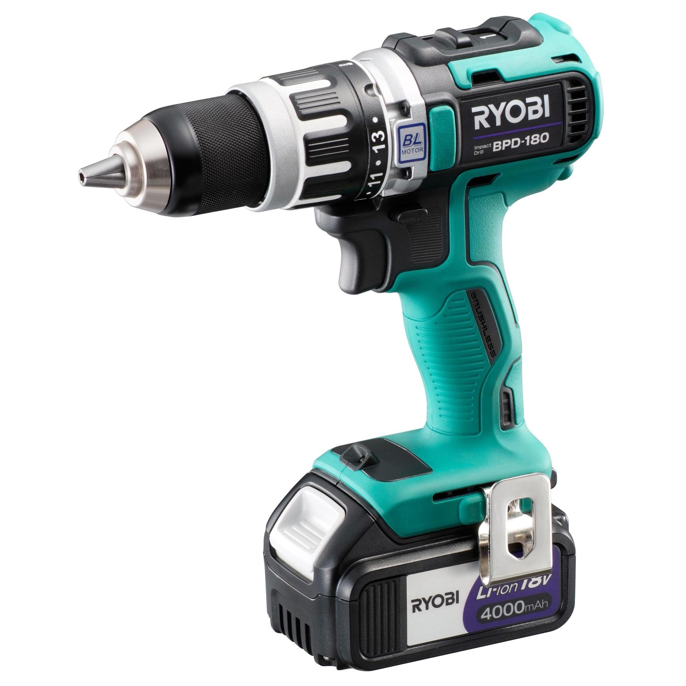 

RYOBI Rechargeable Vibration Driver Drill 18V 688803A BPD-180 зелений