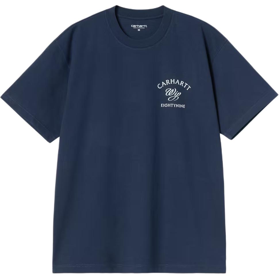 Carhartt WIP SS26 S/S Camiseta Eightynine Corte Amplo Logo nas Costas Letra Casual Gola Redonda Manga Curta Camiseta Unissex I036205-VQ-XX