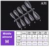 100Pcs/Box False Nails Transparent Press On Nails Coverage False Nails Tips Short Shaped Water Drop Full Sticker For Nails