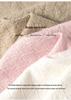 Women's Short Sleeve French POLO Collar Diamond Jacquard Knit Top - 54.7% Wool, 45.3% Linen