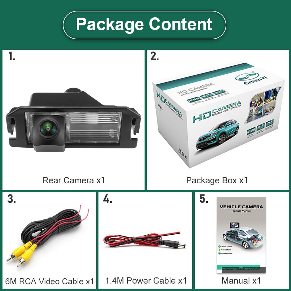 MCCD AHD 1080P 170 Fisheye Car Reverse Backup Rear View Camera For Kia Picanto/Morning Rio R/Rio 3/Pride (UB) Hatchback Kia Soul