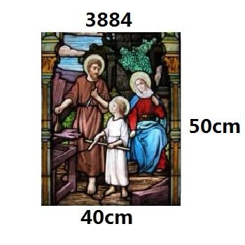 Custom Size Stained Glass Window Film Jesus Virgin Mary Static Cling Frosted Glass Decal for Home Church Door Decor