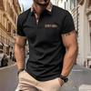 Lässiges gestreiftes Kurzarm-Polohemd, trendy und vielseitig für die tägliche Herrenmode.