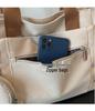 Versatile Women's Large Canvas Tote - Fashionable Mother-Child Casual Shoulder Bag for School & Commute