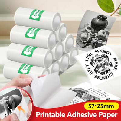 Papier Samoprzylepny do Druku 3~15 Szt. Rolki Papieru Naklejek do Mini Drukarki, Rolki Papieru Termicznego do Zdjęć, do Mini Kieszonkowej Drukarki Termicznej