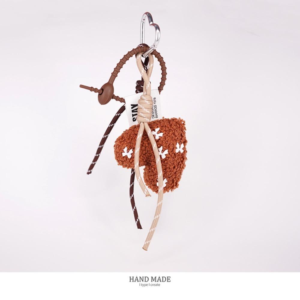 

Bow Y2k Bag Pendant Heart Shaped Plush Love Keychain Fashion Plush Bow Love Keychains