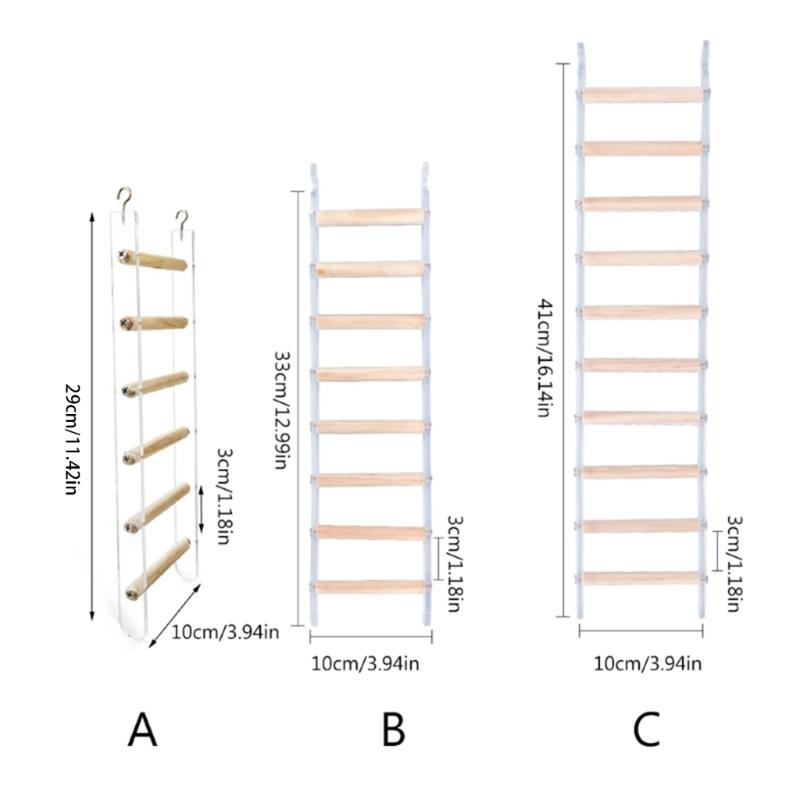 Vogelstange Naturholzständer für Papageien Sittiche Zubehör Wellensittiche Leiter Kratzbäume für Kleine Mittlere Papageien Ständer Spielzeug