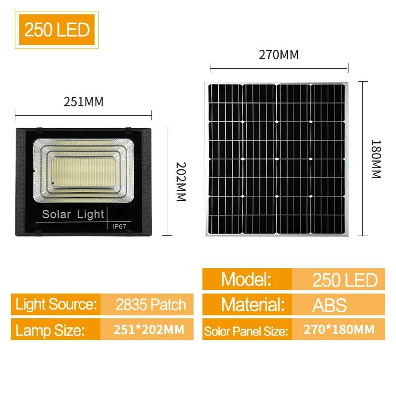 Solar Flood Lights 50w 100w 200w 300w 500w LED Solar Powered Spotlight Outdoor Waterproof Reflector Solar With Remote Control
