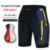 Outdoor Cycling Shorts, Three-pocket Design, Convenient Storage, Quick-drying, Breathable, Shock-absorbing, Hip-protecting Professional Cycling Pants
