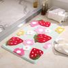 Alfombrilla de baño de terciopelo grueso de cachemira, alfombras antideslizantes para el lavabo, la bañera, el suelo del lado de la ducha, felpudo de espuma viscoelástica 3D