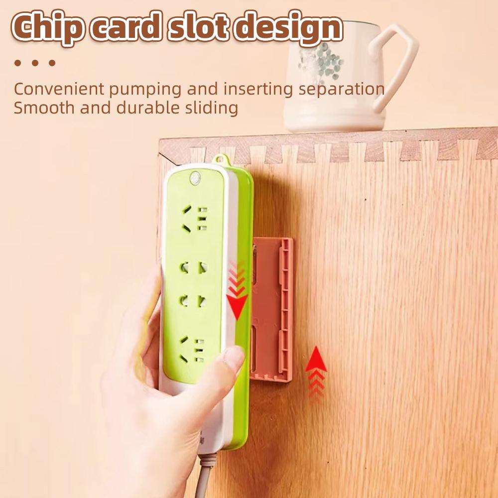 Wall-mounted Plug Fixer Holder Self-adhesive Sockets For Cable Wire Organizer Seamless Cable Sockets Holder To Home Appliance