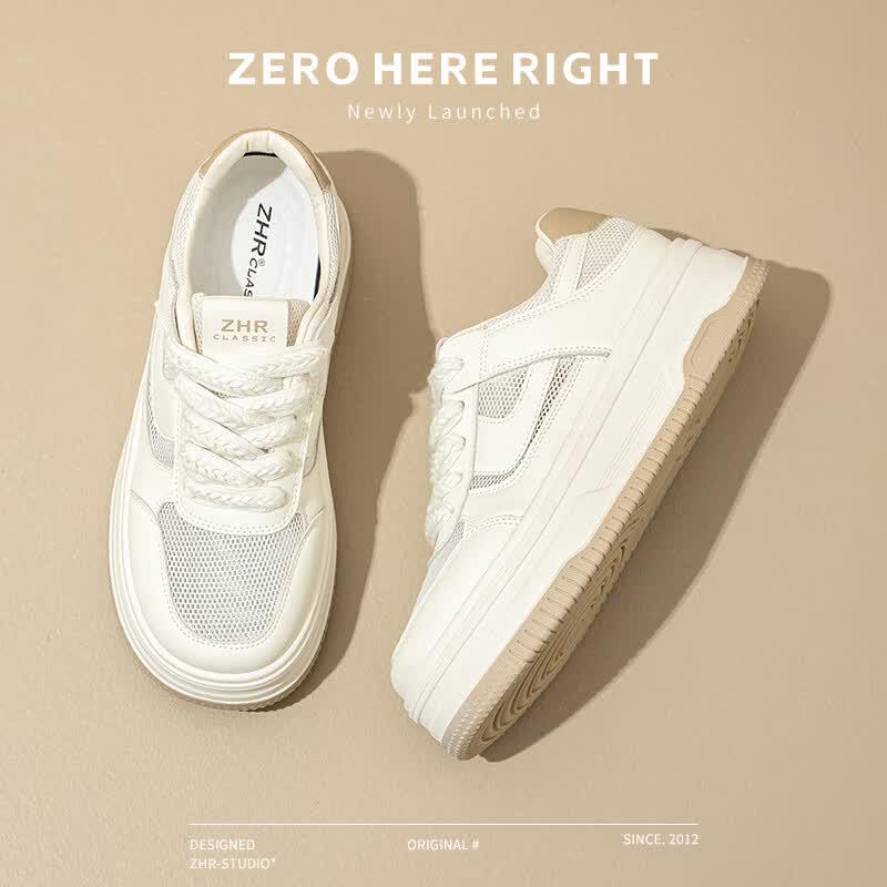 ZHR Damen Atmungsaktive Plateau-Sneaker mit Netzstoff