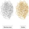304 Stainless Steel Charms Heart Golden & Stainless Steel Color 10x13.7~14x0.8~1mm Hole: 1mm 100pcs/box
