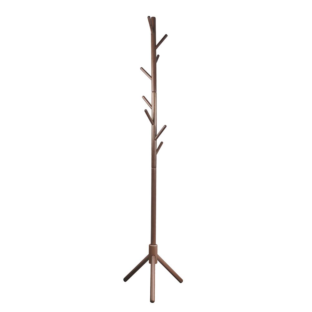 Coat Rack Sturdy Natural Bamboo Adjustable Floor Standing Bag Hats Hanger with 8 Hooks for Home/Bedroom/Office/Hallway/Entryway