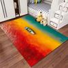 Colorful Boat on Vibrant Waters suitable as a non-slip mat for the living room or bedroom sofa
