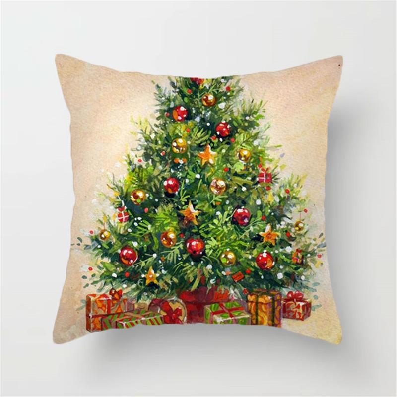 Christmas Pillow Cover New Cartoon Home Office Cushion Cover