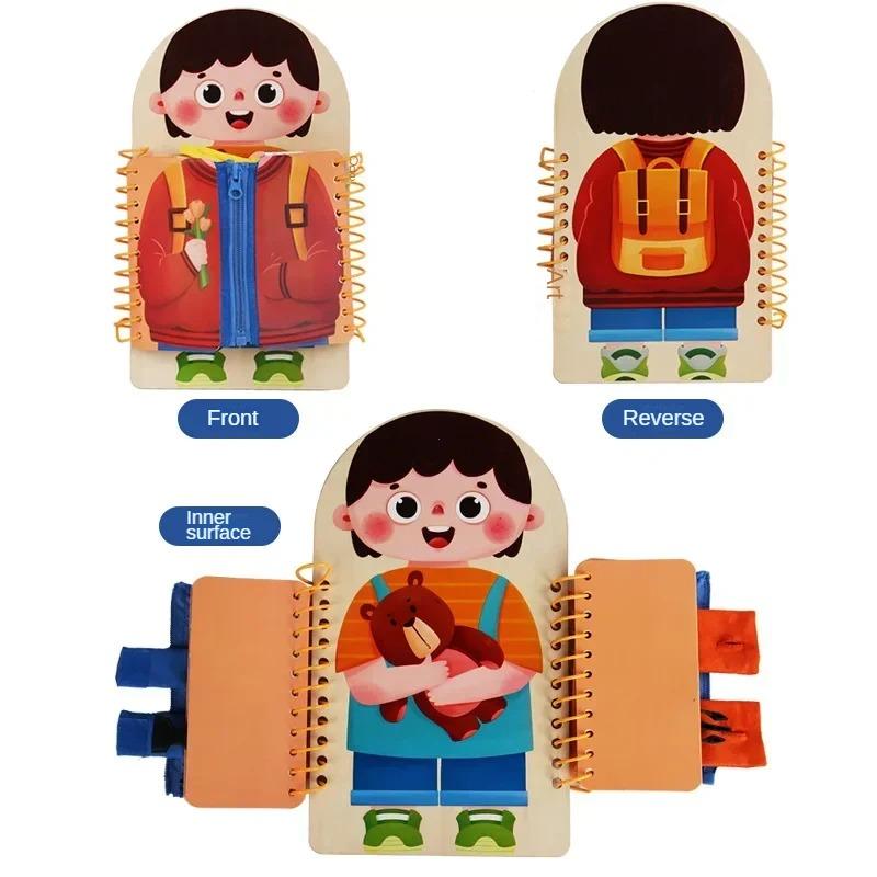 Non-Toxic Kids Busy Book Montessori Toys Fine Motor Skills Training Button Zipper Early Education Games Toddlers Quiet Books Sensory Toys