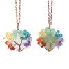 TikTok Live Retro Handmade Wire-Wrapped Crystal Tree of Life Heart Pendant Necklace N513