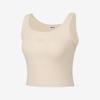 Hwillaeondeoweeo Molded Ribbed Square Neck Middle Bra Top (Fi4Itg2102Flbe)