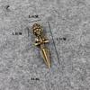 Copper Tea Knife Mahayana God Wealth Tibetan Vajra Pestle Awl Tea Tools Cone Needle Breaking Prying Tea Brick Professional Tool