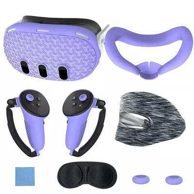 כיסוי מגן סיליקון לבקר VR, מסכת עיניים, כיסוי רפידת פנים, ידית אחיזה, כיסוי סיליקון לאביזרי Meta Quest 3 VR