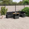 VidaXL Garden Lounge Set with Cushions 7 Pcs, Patio Sofas, Patio Furniture Set, Outdoor Furniture, Black 3271762