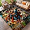 Superman Print Rug, Washable Floor Carpet, For Entryway Dorm Laundry Room Office Study, Home Decor Birthday Christmas Gift
