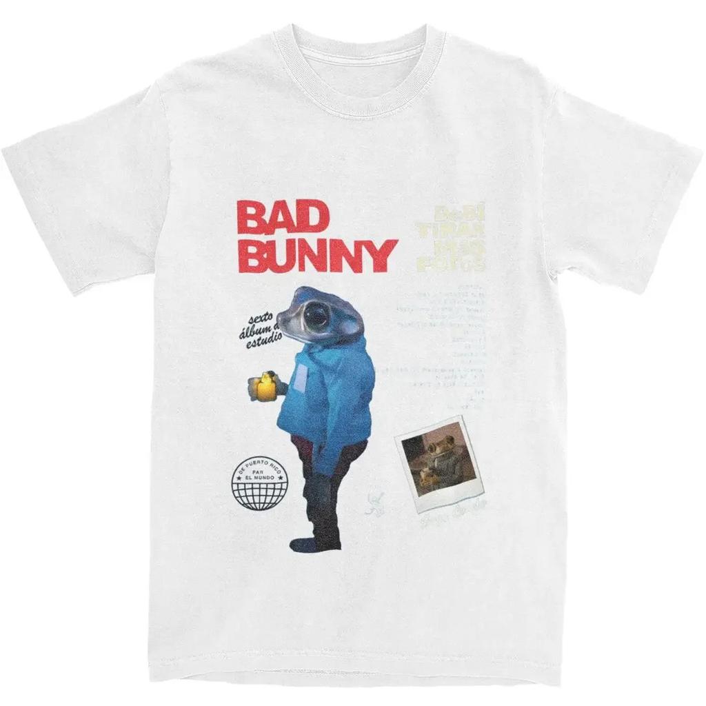 DTMF with Bear Cartoon Debi Tirar Mas Fotos Printing Bad Bunny Hippe Women T Shirt Summer T Shirts Cotton Tshirt for Men Top Tee