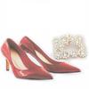 Square Clamp Shoe Clip Bride High Heel Shoe Decorations Shiny Rhinestone Decorative Clips Wedding Charm Buckle for Women